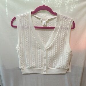 URBAN Romantics White Vest for Stylish Layering